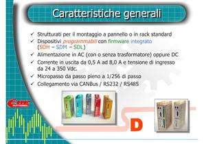 Caratteristiche generali della serie di azionamenti SD Ehnanced - 2