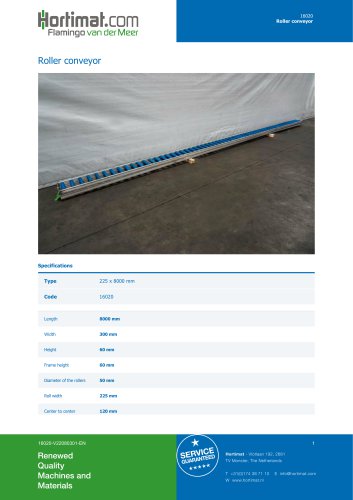 16020 Roller conveyor