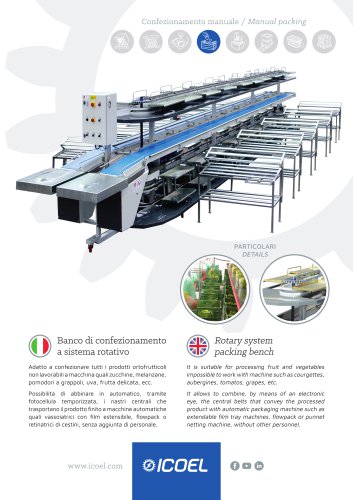 Rotary system packing bench