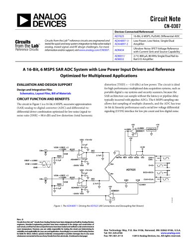 A 16-Bit, 6 MSPS SAR ADC System with Low Power Input Drivers and Reference Optimized for Multiplexed Applications