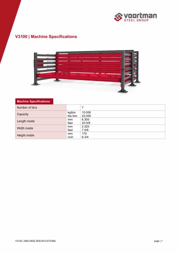 V3100 - Machine Specifications