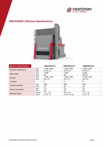 VSB-Range - Machine Specifications