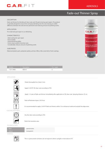 Fade-out Thinner Spray