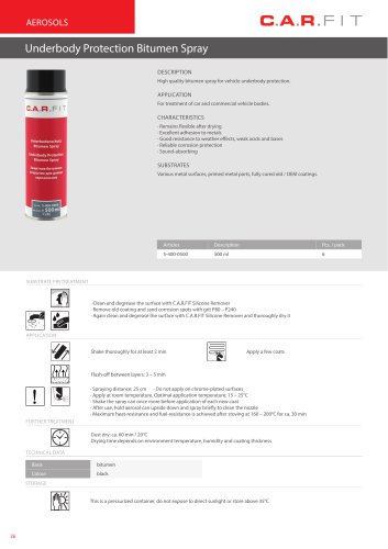 Underbody Protection Bitumen Spray