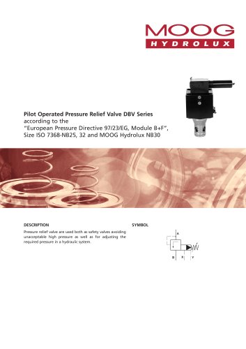 Pilot Operated Pressure Relief Valve DBV Series