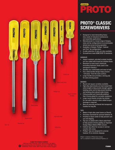 Proto® Classic Screwdrivers