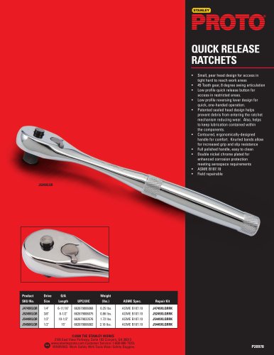 Proto® Quick Release Ratchet