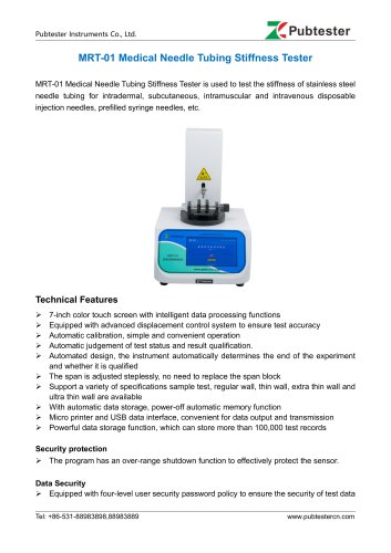MRT-01 Medical Needle Tubing Stiffness Tester