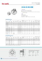 LFE series Mintature self-clinching fasteners have locking andnon-locking threads.