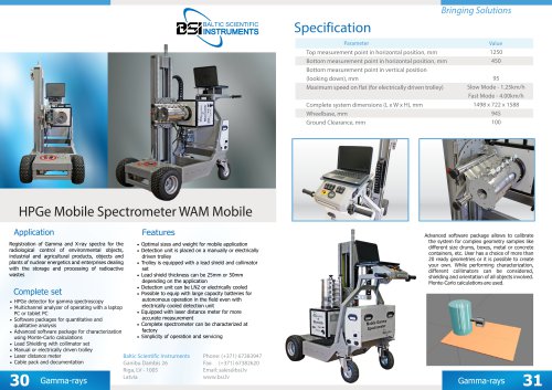 HPGe Mobile Spectrometer WAM Mobile