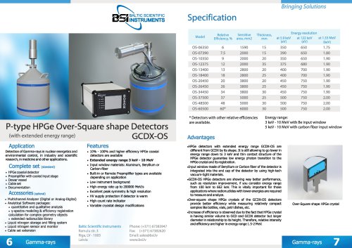 P-type HPGe Over-Square shape Detectors GCDX-OS