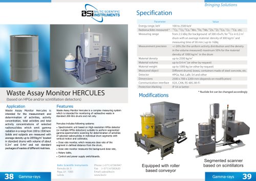 Waste Assay Monitor HERCULES