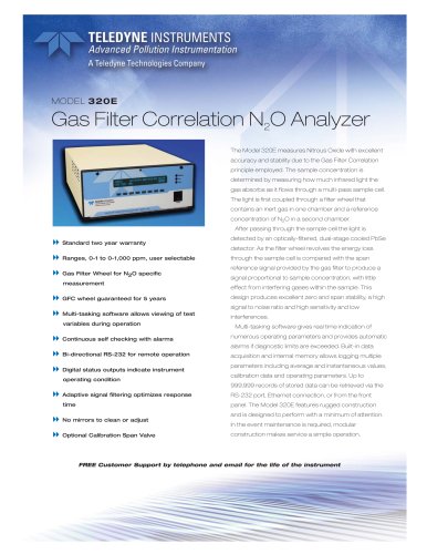 Gas Filter Correlation N2O Analyzer 