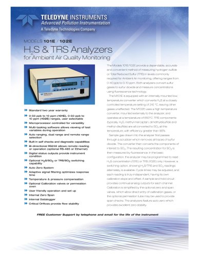 H2S & TRS Analyzers for Ambient Air Quality Monitoring