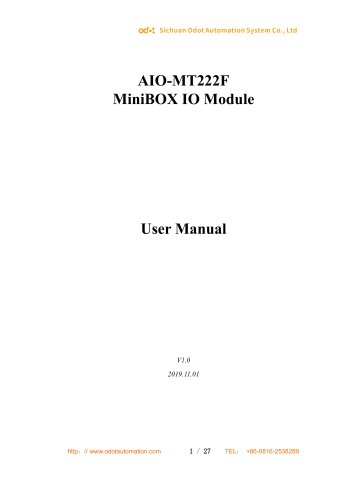 AIO-MT222F MiniBoxIO User Manual_V1