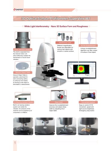 3D Optical Surface Profilometer SuperView W1