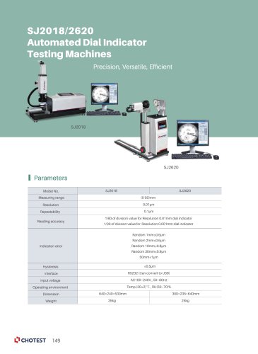 Automated Dial Indicator Testing Machines SJ2018 SJ2620