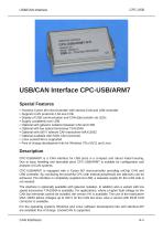 USB/CAN Interface CPC­USB/ARM7