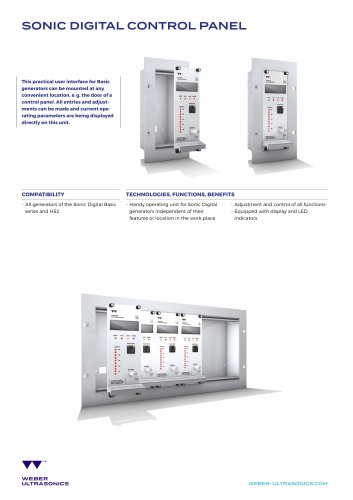 SONIC DIGITAL CONTROL PANEL