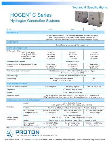 HOGEN C SERIES HYDROGEN GENERATION SYSTEM