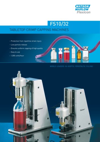 Flexicon FS10/32 tabletop crimp capping system