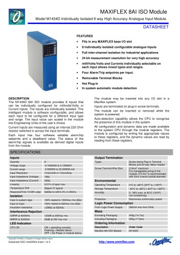 Model M1434E Maxiflex 8AI ISO module