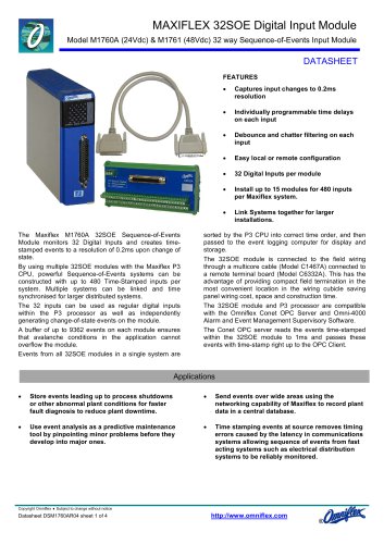 Model M1760A Maxiflex 32SOE Module (9-30V)