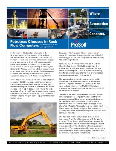 Petrobas Chooses In-Rack Flow Computer Flyer