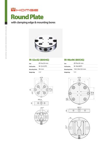Round Plate with clamping edge& mounting bores
