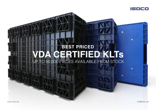 VDA CERTIFIED KLTs