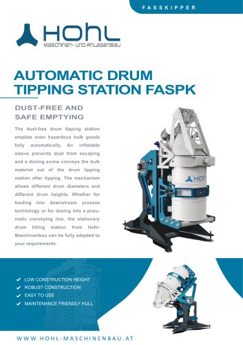 AUTOMATIC DRUM TIPPING STATION FASPK