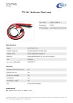 RBT Digital Multimeter (DMM) Test Leads Catalogue