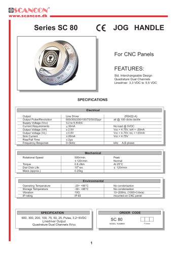 Jog Handle for CNC Panels 