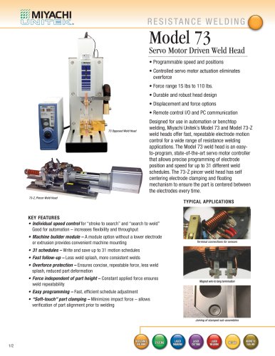 High Force Servo Motor Driven Spot Welding Head - 73 Head