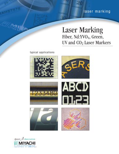 Laser Marking Fiber, Nd:YVO4, Green, UV and CO2 Laser Markers