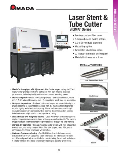 Laser Stent & Tube Cutter  SIGMA®  Series