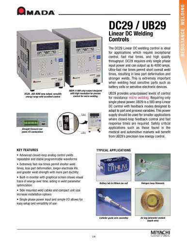 Low Power Linear DC Spot Weld Control - UB29