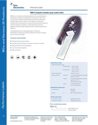 RMK-6 Computer printable epoxy coated labels