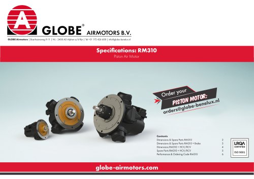 Radial piston air motor RM310 Series