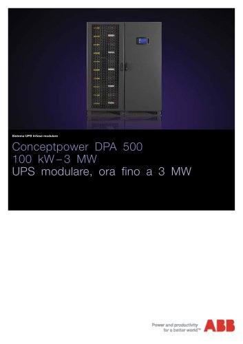 Conceptpower DPA 500 - UPS modulare, ora fino a 3 MW