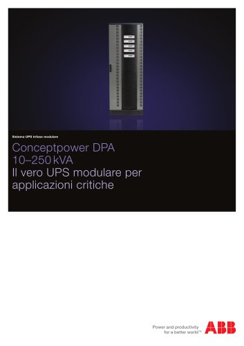 Conceptpower DPA: Sistemi UPS modulari Safe-Swap