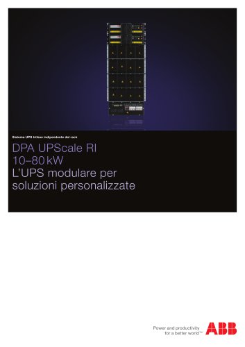 DPA UPScale RI - L’UPS modulare per soluzioni personalizzate