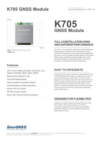 K705 GNSS OEM Board