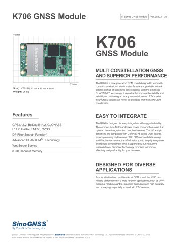 K706 GNSS OEM Board