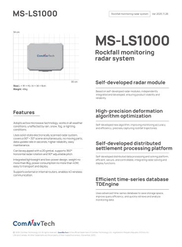 MS-SAR1000 Universal Slope Monitoring Radar