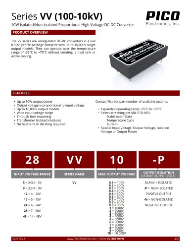 Series VV (100-10kV)