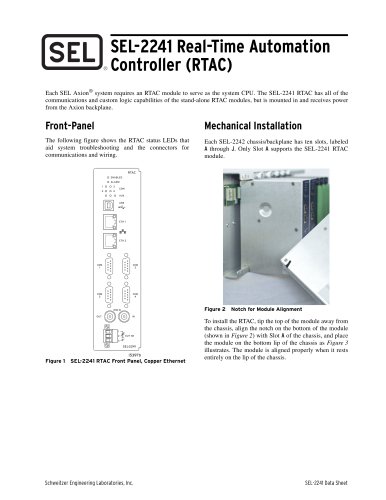 SEL-2241 Real-Time Automation Controller (RTAC)