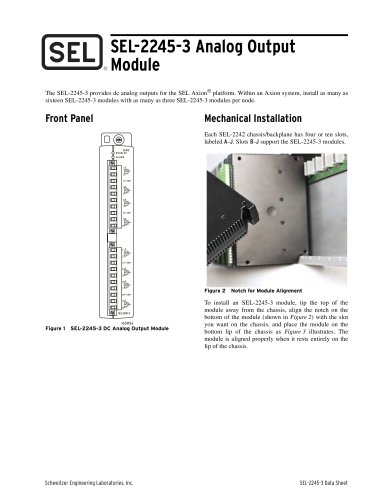 SEL-2245-3 Analog Output Module