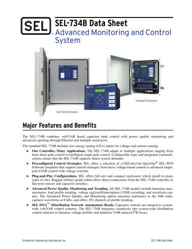 SEL-734B Advanced Monitoring and Control System