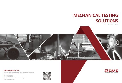 CME Mechanical Testing Solutions Testing Machine Product Catalog